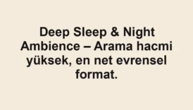 Deep Sleep & Night Ambience – Arama hacmi yüksek, en net evrensel format.